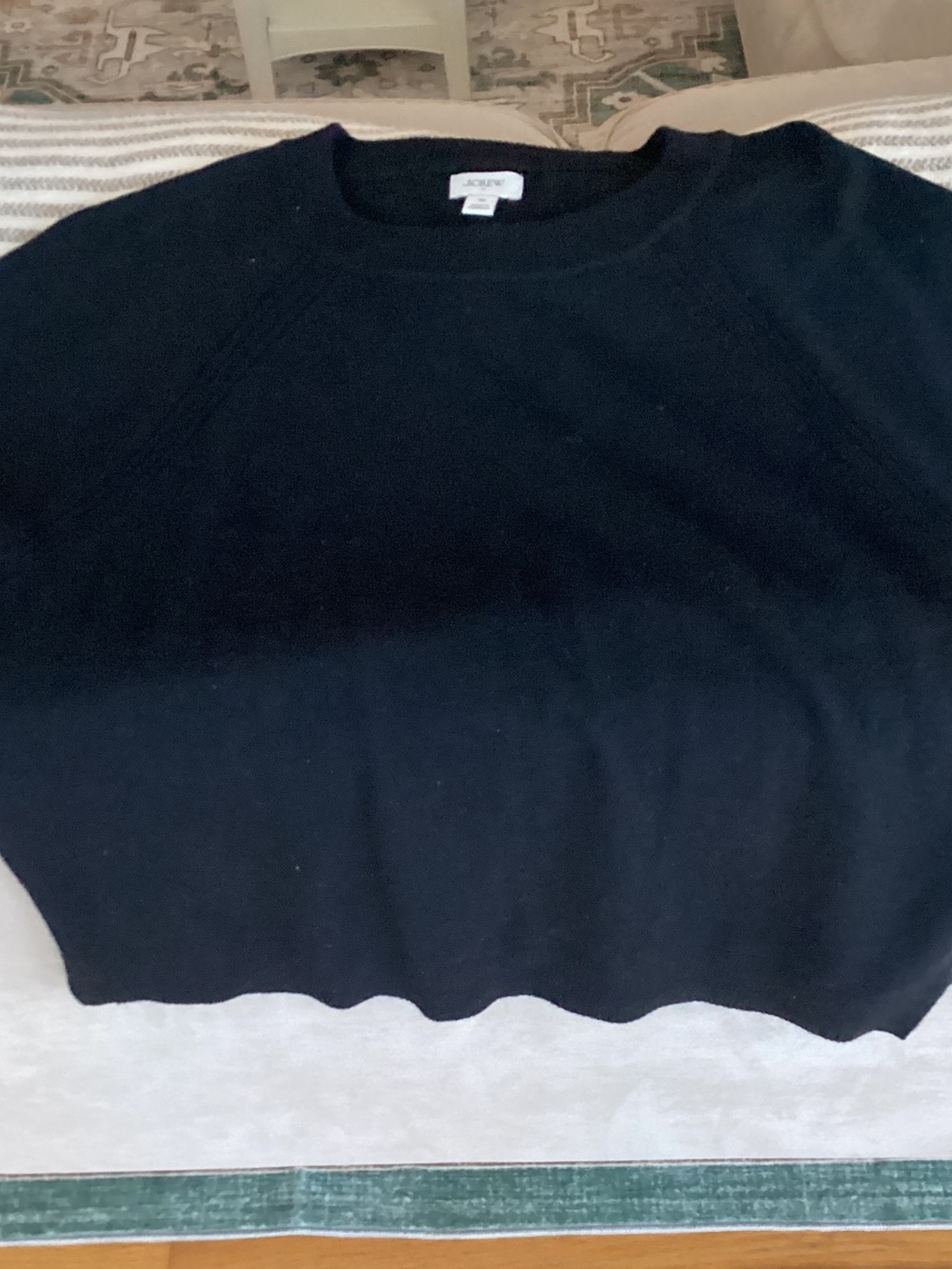 J. Crew Black Scoopneck Lightweight Sweater